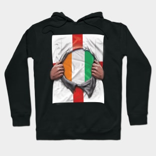 Ivory Coast Flag English Flag Ripped - Gift for Ivorian From Ivory Coast Hoodie